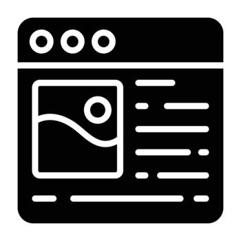 sólido negro página web con estructurado diseño y imagen, ideal para ui, sitio web diseño, panel, y desarrollo efectos visuales vector