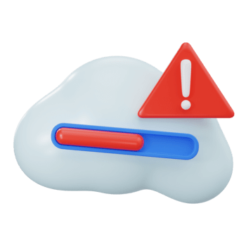 3d nuage télécharger Erreur icône avec avertissement signal png