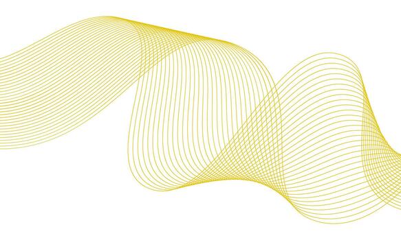 Abstract golden wavy lines background, modern composition of parallel lines vector