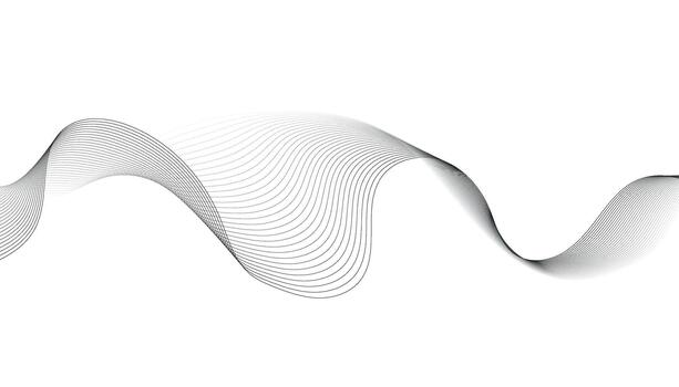 minimal abstract flowing wave line background vector