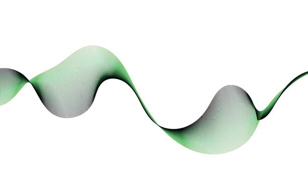 smooth abstract green wave line background vector