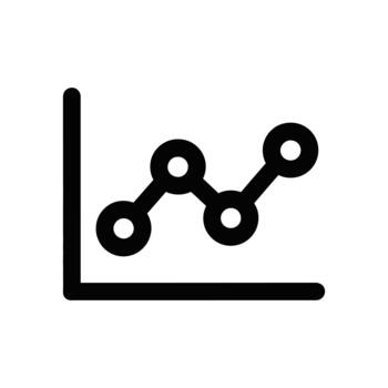 sencillo negro línea grafico demostración datos puntos para rastreo Progreso y estadístico análisis vector