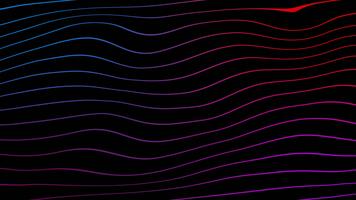 animerad abstrakt vågig neon rader bakgrund slinga cyber teknologi lutning video