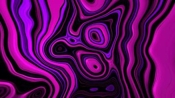 animerad abstrakt lila och rosa strömmande flytande bakgrund slinga, dynamisk psychedelic marmor mönster textur video