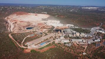 Aerial mining overview, Open pit metal extraction logistics, Transportation and machinery in surface mining operations, Survey of operational layout in open cast mineral extraction sites video