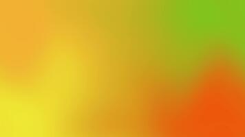 beschwingt abstrakt Farbe Gradient Hintergrund mit warm Töne von Gelb Orange und frisch Grün Farbtöne Erstellen ein glatt Überleitung video