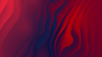 abstrakt vågig lutning bakgrund med strömmande röd och djup blå flytande former skapande en modern textur video