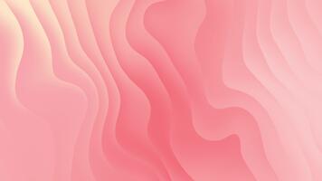 mjuk pastell rosa och krämig gul abstrakt vågig vätska lutning bakgrund med slät organisk former skapande en modern design video