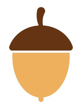 Nut icon design. Simple nut icon template isolated on white background. Clean compositions with nutshell web design. Simple illustration. EPS 10 vector