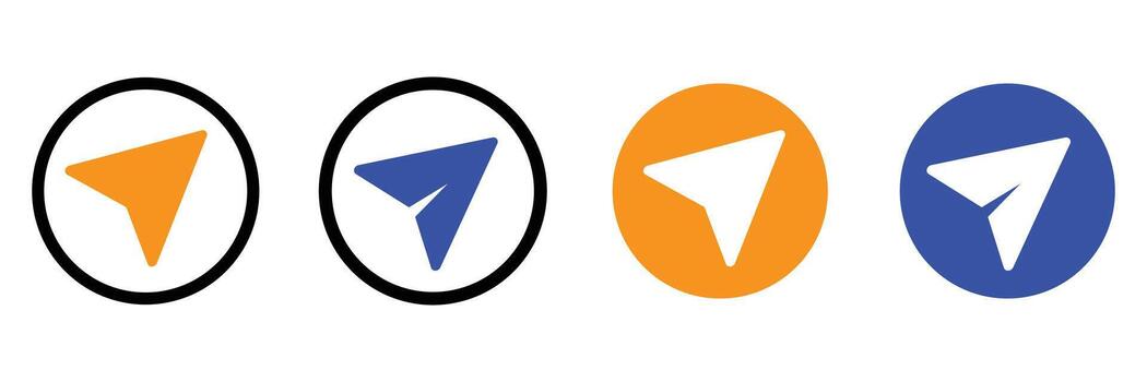 Send icons. Send message icons with arrow, share icon isolated on white background. Modern technology icon illustration. EPS 10 vector