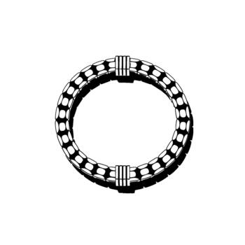 un sorprendentes ilustración de un circular serpiente piel estampado pulsera con enclavamiento segmento detalles presentado vector