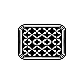 A precise minimalist geometric pattern featuring interlocking star shapes in a repeating tessellation vector