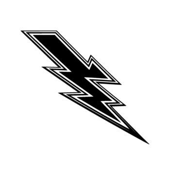 A sharp angular lightning bolt vector