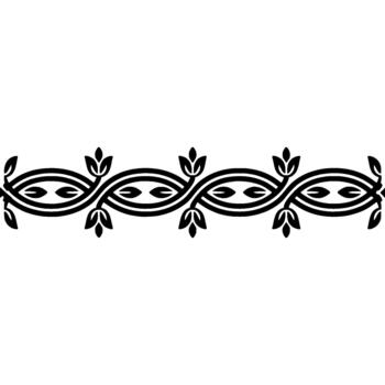 un continuo sin costura frontera presentando entretejido arremolinándose líneas y estilizado floral elementos creando un elegante decorativo modelo vector