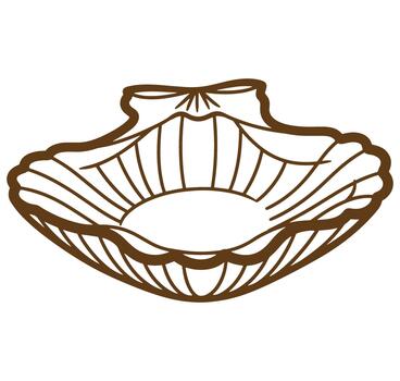 Decorative brown shell illustration a simple design suitable for various creative projects vector