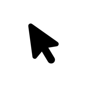Simple Minimalist Cursor Arrow Pointer Sign UI UX Element Icon vector