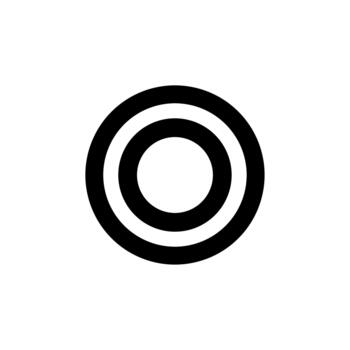 Minimalist Flat Style Concentric Circle Design Element Graphic Icon Shape vector