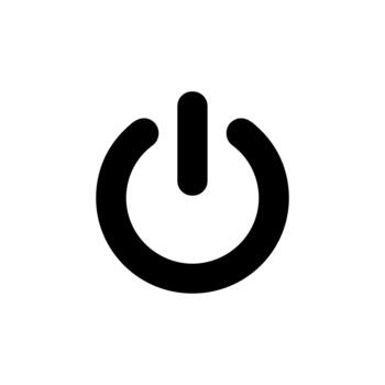 Simple Line Power Symbol Shape Sign and Icon Design Element vector