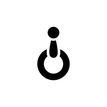 Minimalist Flat Power Button Switch Turn On Off Icon Symbol vector