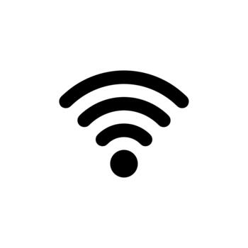 Simple Flat Style Wifi Connection Signal Strength Indicator Icon Symbol vector