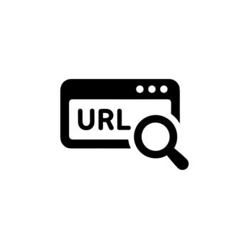 minimalista negro línea url buscar motor mejoramiento sitio web icono símbolo vector