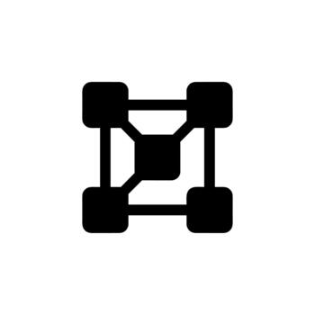 negrita contorno cuadrado conector nodo estructura forma icono elemento vector