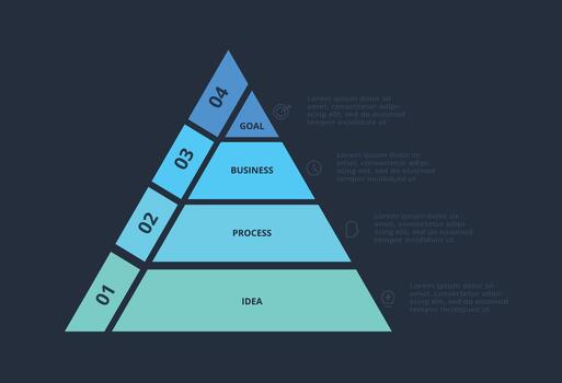 elementos de grafico, diagrama con 5 5 procesos. negocio. proceso vector