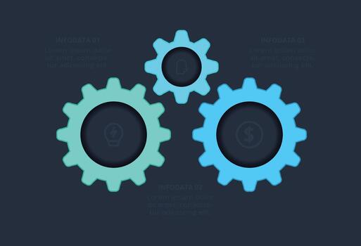 Business visualization. Process. Elements of graph, diagram with 3 steps, options, parts or processes vector
