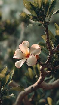 Breeze on a Single Desert rose photo