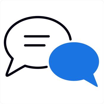 New Message concept icon in blue line color vector