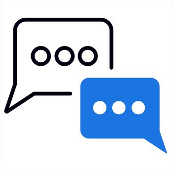 New Message in blue line color vector