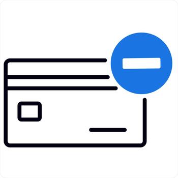 Revenue Wallet and wallet icon concept in blue line color vector