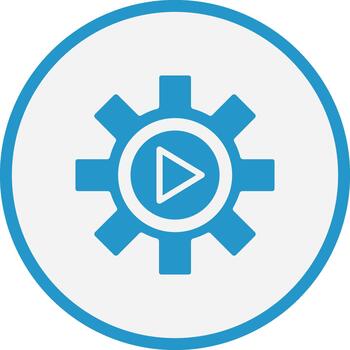 jugar botón mínimo Arte objeto formar vector