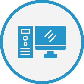 escritorio computadora Delgado línea elemento gráfico vector