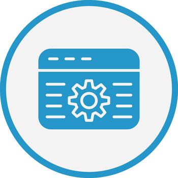 Browser Settings Flat Design Piece Element vector