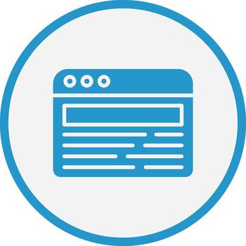 Web Browser Simplified Design Piece Mark vector