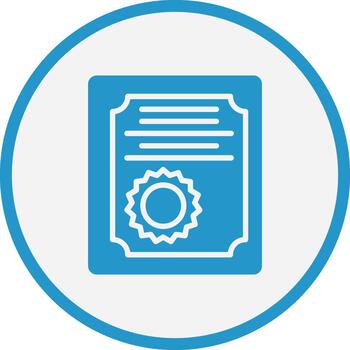 Certificate Outlined Frame Object Icon vector