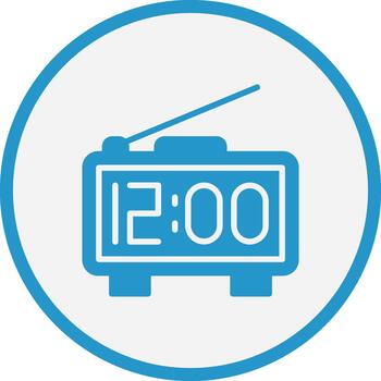 Digital clock Minimal Art Object Form vector