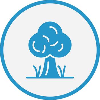 Tree Simplified Line Mark Icon vector