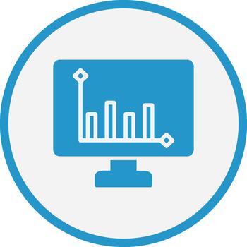 Bar Graph Modern Tech Object Graphic vector