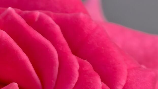 Abstract close-up of vibrant magenta rose petals creating a soft, dreamy floral background with elegant curves and smooth texture in a modern style with copy space photo