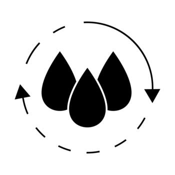 Drop of water icon. Simple illustration of drop of water icon for web. vector