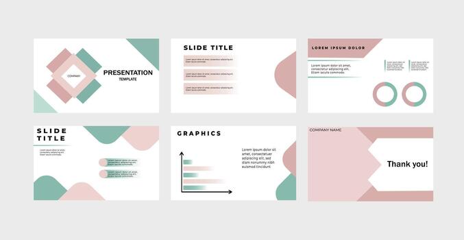 Modern Business Presentation Template with Abstract Geometric Shapes vector