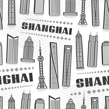 Shanghai Seamless Pattern vector