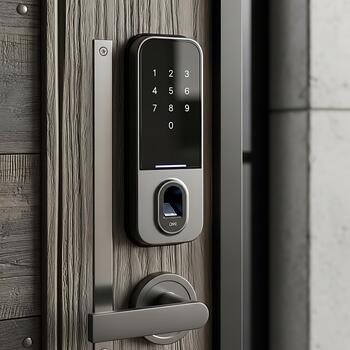 Smart Locking Mechanism With Glowing Numeric Keypad photo
