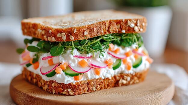 A sandwich made with fresh bread, cheese, and vegetables is a simple yet flavorful and satisfying meal option today fresh bite photo