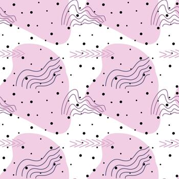 2 puntos, líneas, puntos un sin costura modelo de minimalista, de moda, dibujado a mano resumen elementos para tu diseños vector