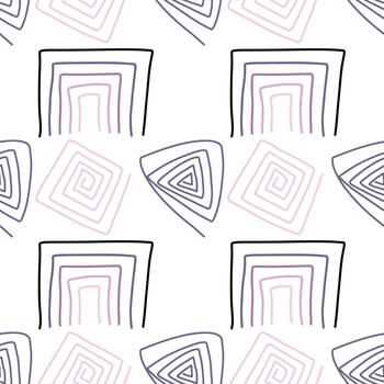 13Spots, lines, dots. A seamless pattern of minimalist, trendy, hand-drawn abstract elements for your designs. vector