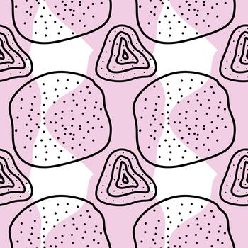 6 puntos, líneas, puntos un sin costura modelo de minimalista, de moda, dibujado a mano resumen elementos para tu diseños vector