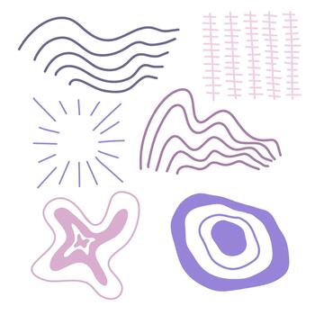 3Spots, lines, dots. A set of minimalist, trendy, hand-drawn abstract elements for your design. vector